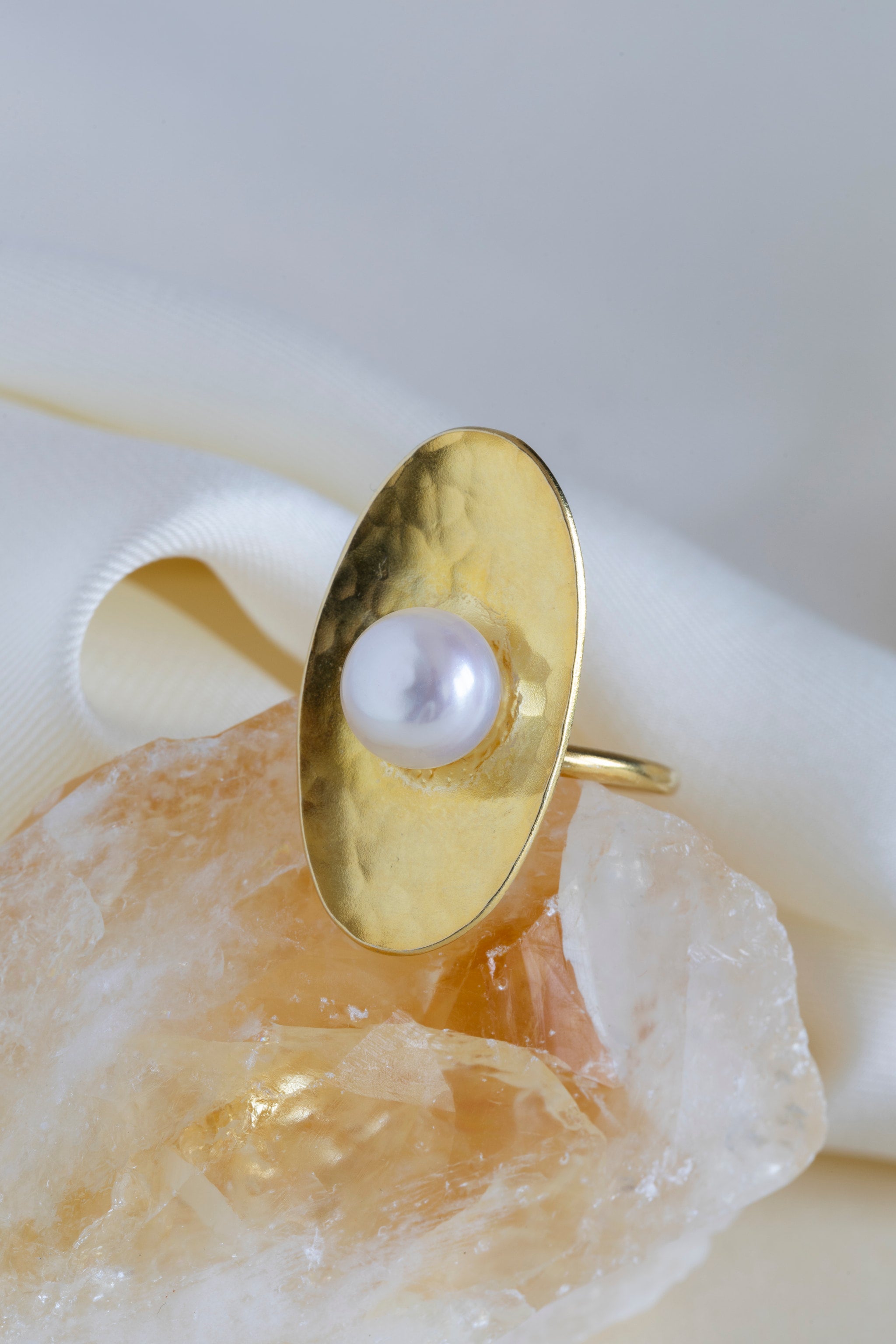 Solar Pearl Ring